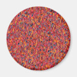 Pink Red Orange Confetti Speckled Refrigerator Magnet