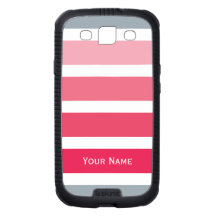 Pink Red Stripes Pattern Samsung Galaxy SIII Covers
