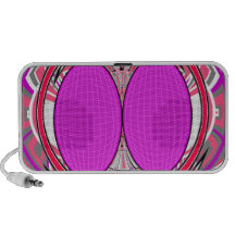 Pink red superfly design travel speaker