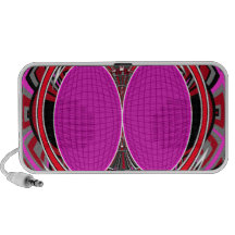 Pink red superfly design travelling speakers