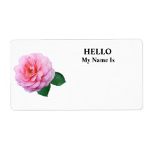 Pink Renaissance Rose Custom Shipping Label