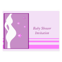 Pink Retro Baby Shower Invite Business Card Template