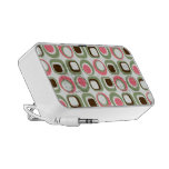 Pink Retro Squares & Circles Mini Speakers