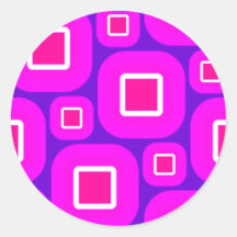 pink retro squares sticker