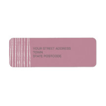 Pink Return Address Label