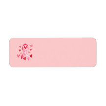 PINK RIBBON Address Labels