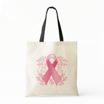 Pink Ribbon Tote Bag