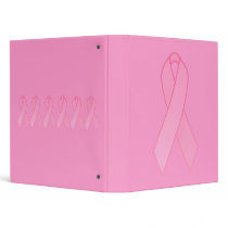 Pink Ribbon Vinyl Binder