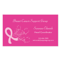 Pink Ribbon Breast Cancer Business Card