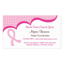 Pink Ribbon Breast Cancer Business Card