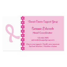 Pink Ribbon Breast Cancer Business Card