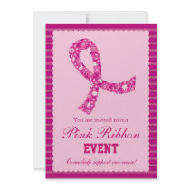 Pink Ribbon Breast Cancer Event Invitation