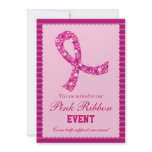 Pink Ribbon Breast Cancer Event Invitation