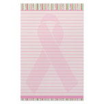 Pink Ribbon Breast Cancer Lined stationery