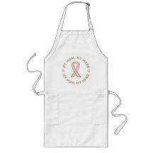 Pink Ribbon Breast Cancer My Mom My Hero Apron
