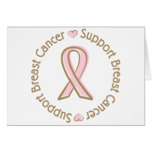 Pink Ribbon Breast Cancer Support Cards