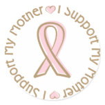 Pink Ribbon Breast Cancer Support Mother stickers