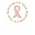 Pink Ribbon Breast Cancer Survivor 5 Years t-shirts