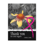 Pink Ribbon Breast Cancer Thank You Postcard