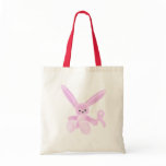 Pink Ribbon Bunny Canvas Bags