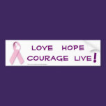 Pink Ribbon Cancer Bumper Sticker bumper stickers