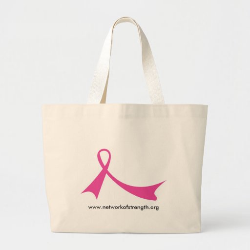 Pink Ribbon Canvas Tote Canvas Bags