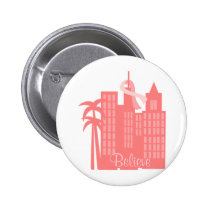 Pink Ribbon Cityscape buttons