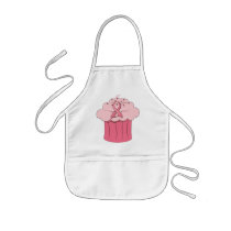Pink Ribbon Cupcake Breast Cancer Apron