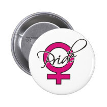 Pink Ribbon Female Pride buttons