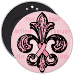 Pink Ribbon Fleur de lis