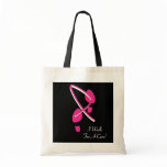 Pink Ribbon Footprints I Walk For A Cure Canvas Bags