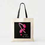 Pink Ribbon Footprints I Walk For A Cure Canvas Bags
