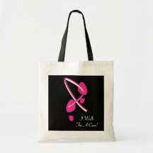 Pink Ribbon Footprints I Walk For A Cure Canvas Bags