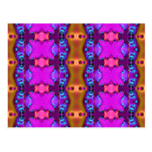 pink ribbon fractal postcard