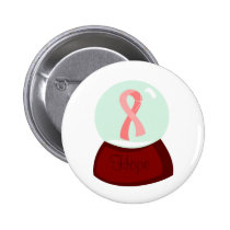 Pink Ribbon Globe buttons