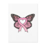 Pink Ribbon Heart Butterfly Postcard