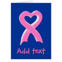 Pink Ribbon Heart Card