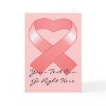 Pink Ribbon Heart Card