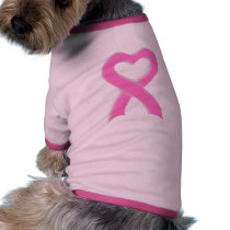Pink Ribbon Heart Doggie Shirt