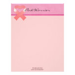 Pink Ribbon Heart Letterhead