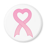 Pink Ribbon Heart Magnet