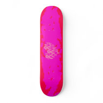 Pink Ribbon Heart Skate Board