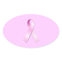 Pink Ribbon Heart Sticker