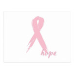 pink ribbon; hope post card