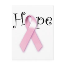 Pink Ribbon Hope Postcard