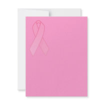 Pink Ribbon Custom Invitations
