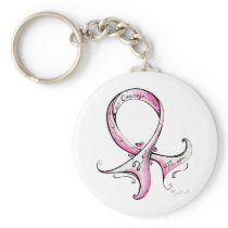 Pink Ribbon Keychain