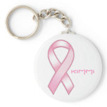 Pink ribbon key chains