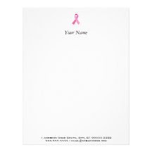 Pink Ribbon Letterhead Design
