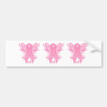 Pink Ribbon Love Bumper Sticker
